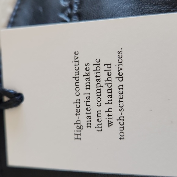 NWT Coach Black Sheep Leather Tech Gloves Men's Size L. 🖤🧤🎁 - Picture 5 of 16